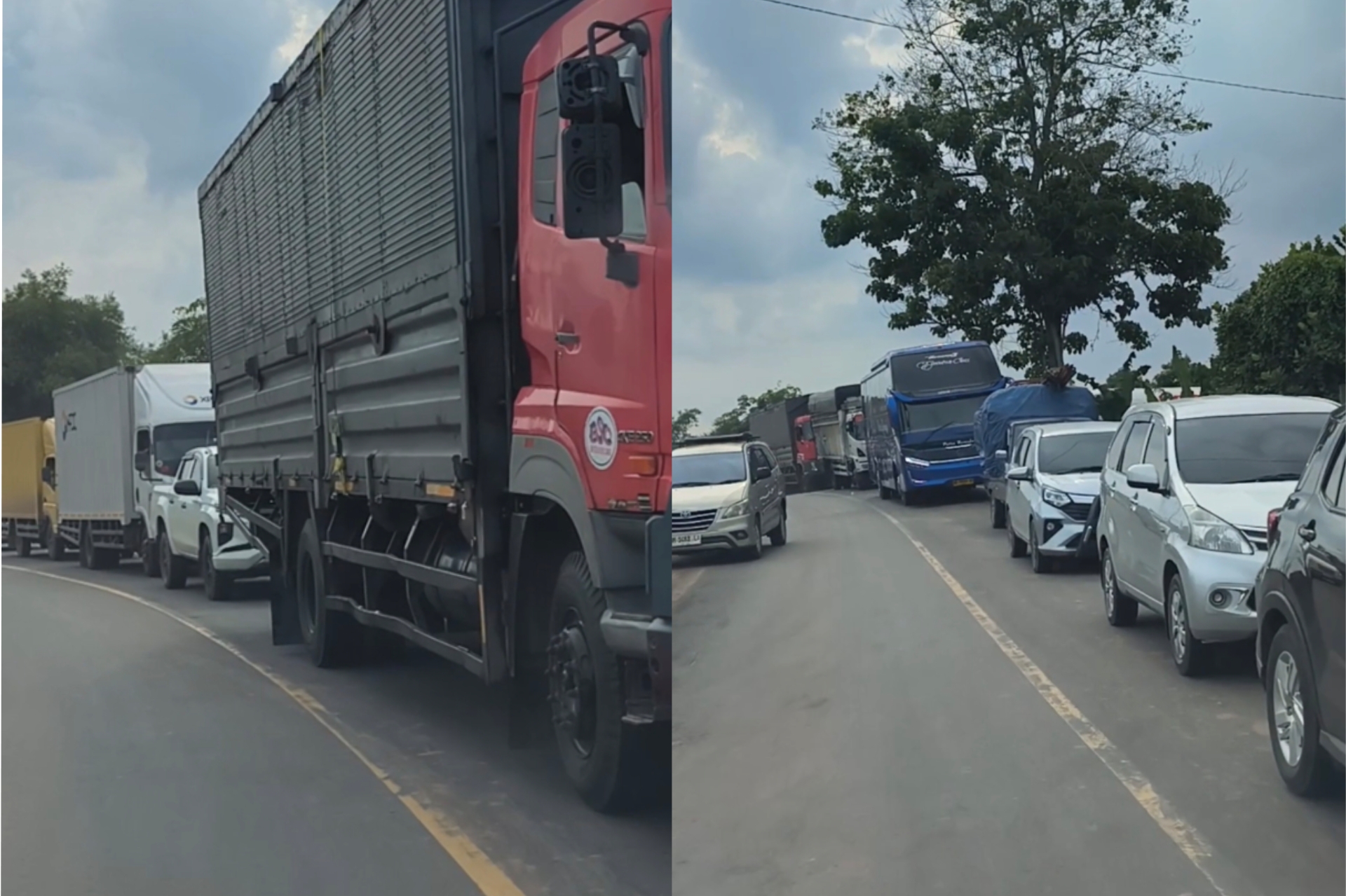 Jalan Nasional Jambi - Palembang Lancar tapi Lampu Merah Pal X Tetap Antri Panjang