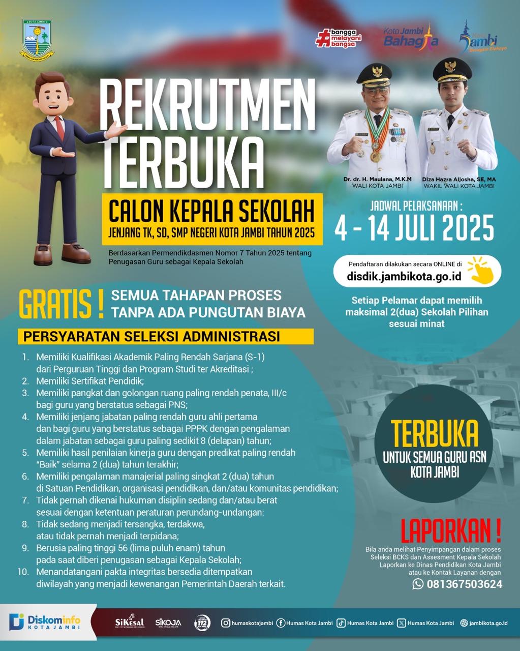 Guru PPPK Bisa Daftar, Seleksi Kepala Sekolah di Kota Jambi Dibuka