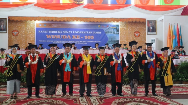 Wisuda UNJA ke-105, Luluskan 1.141 Wisudawan