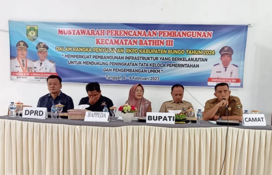 Musrenbang Tingkat Kecamatan Bathin III Berlangsung Sukses