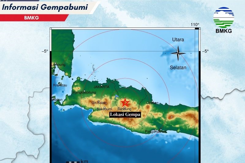 Gempa 2,7 Magnitudo Guncang Jawa Barat