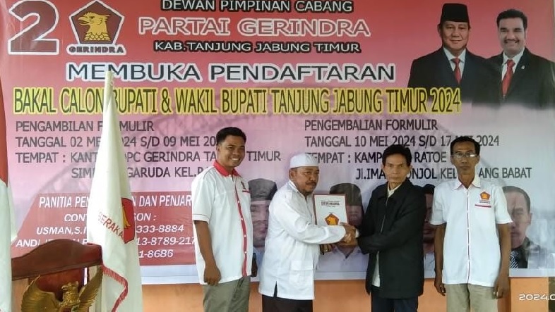 Mantap Mendaftar Sebagai Bacawabup, Arynur Ropik Kembalikan Formulir ke Gerindra