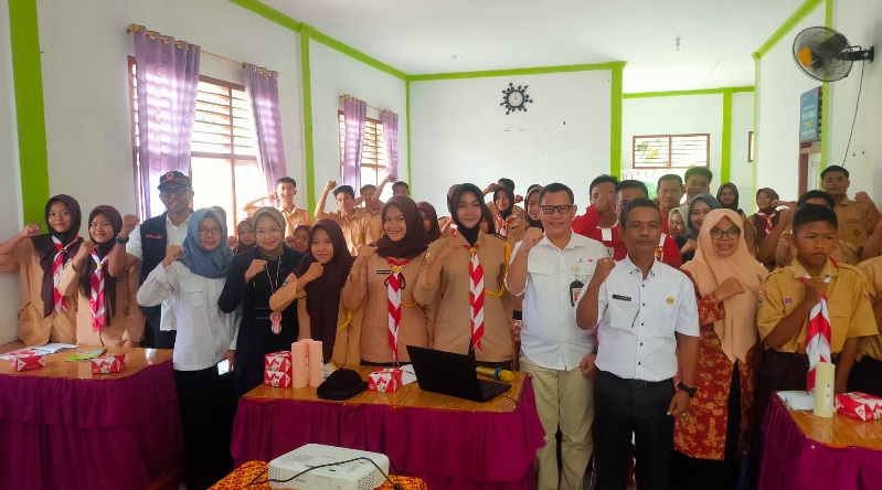 Lindungi Sekolah Dari Bencana, SKK Migas PetroChina-BPBD Tanjab Timur Sosialisaikan di SMA N 10 Tanjabtim