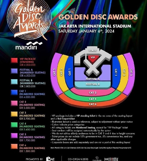 Golden Disc Awards 2024 Gelar General Sale Tiket di Indonesia