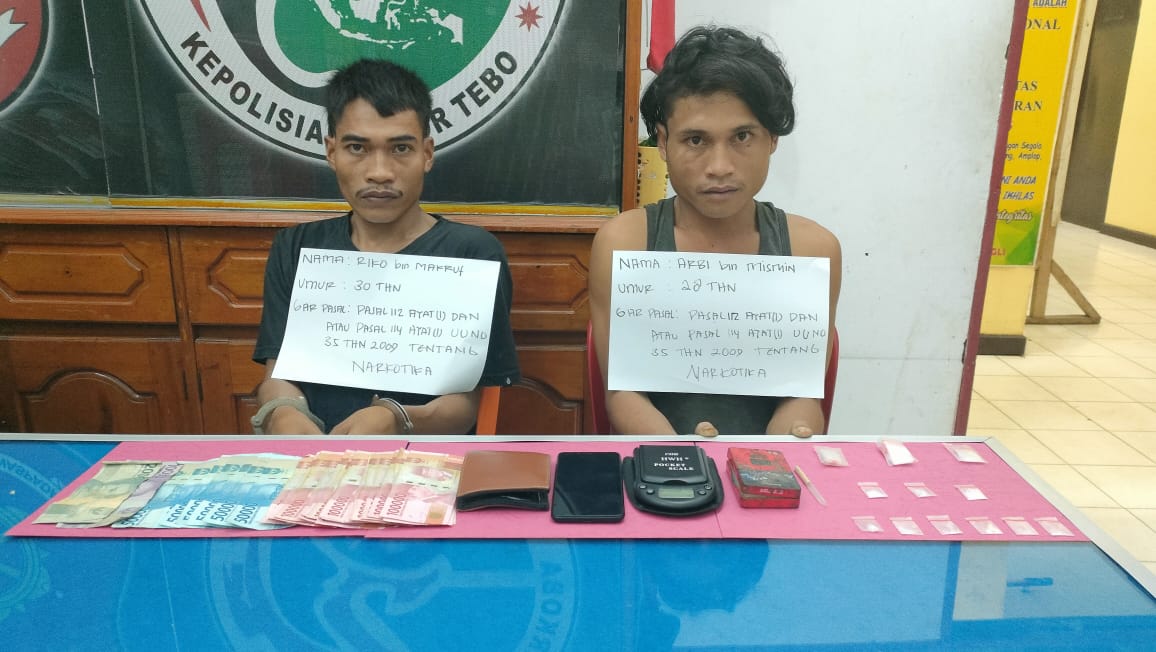 Polres Tebo Kembali Ringkus Dua Bandar Narkoba