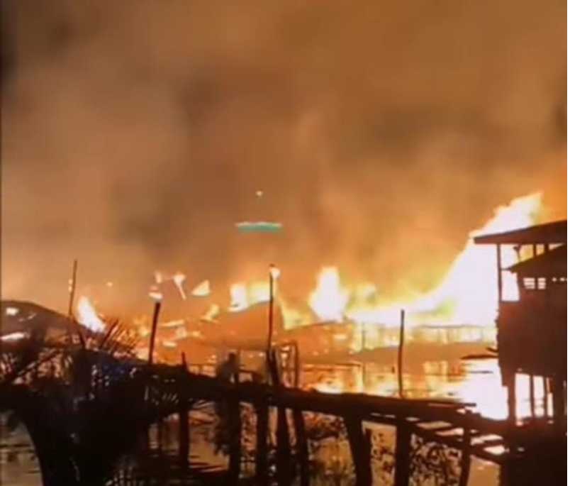 Tadi Malam, Kebakaran Landa Kampung Nelayan Kualatungkal