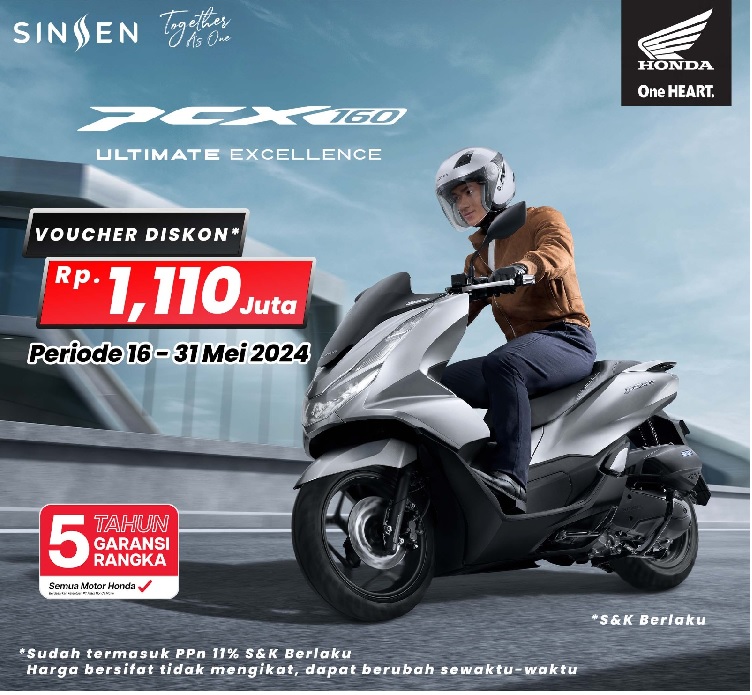 Beli Honda PCX 160 Sekarang, Dapatkan Diskon Rp 1 Jutaan 