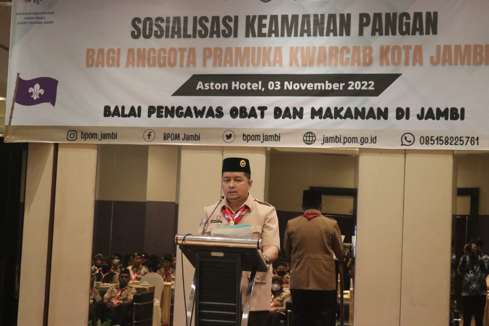 Balai POM Jambi Laksanakan Sosialisasi Keamanan Pangan Bagi Anggota Pramuka Kota Jambi