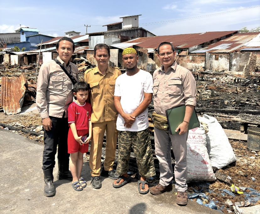 SKK Migas PetroChina Bantu Puluhan Keluarga Korban Kebakaran Desa Sungai Itik, Kecamatan Sadu, Tanjabtim