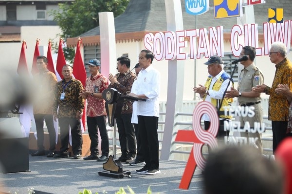  Penanganan dari Hulu ke Hilir Kendalikan Banjir Jakarta, Presiden Jokowi Resmikan Sodetan Ciliwung 1.2 Km