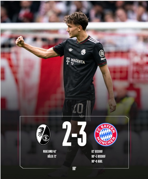 Dramatis! Bayern Muenchen Comebak, Lumat Freiburg 3-2