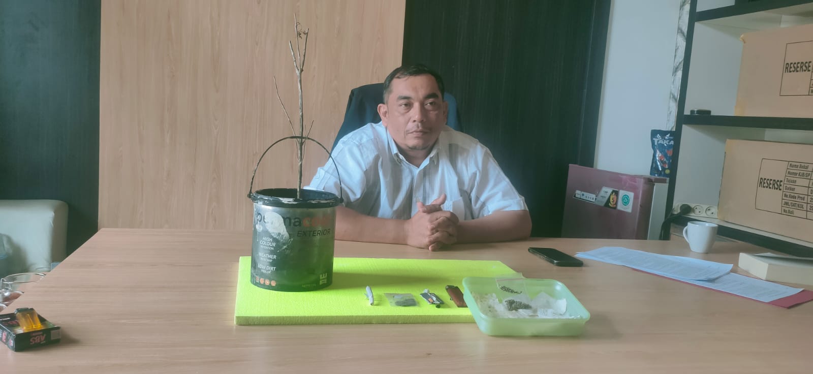 Polres Tanjabtim Ungkap Pelaku Penanaman Ganja Didalam Rumah
