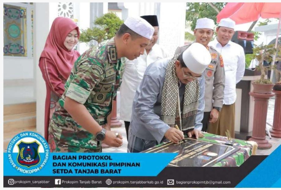 Bupati Resmikan Masjid As-Syarif Kodim 0419/Tanjab