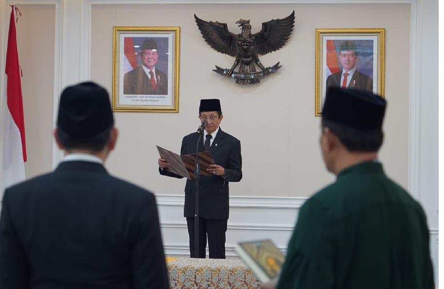 Menteri Agama Lantik Tiga Eselon II, Berikut Nama-Namanya