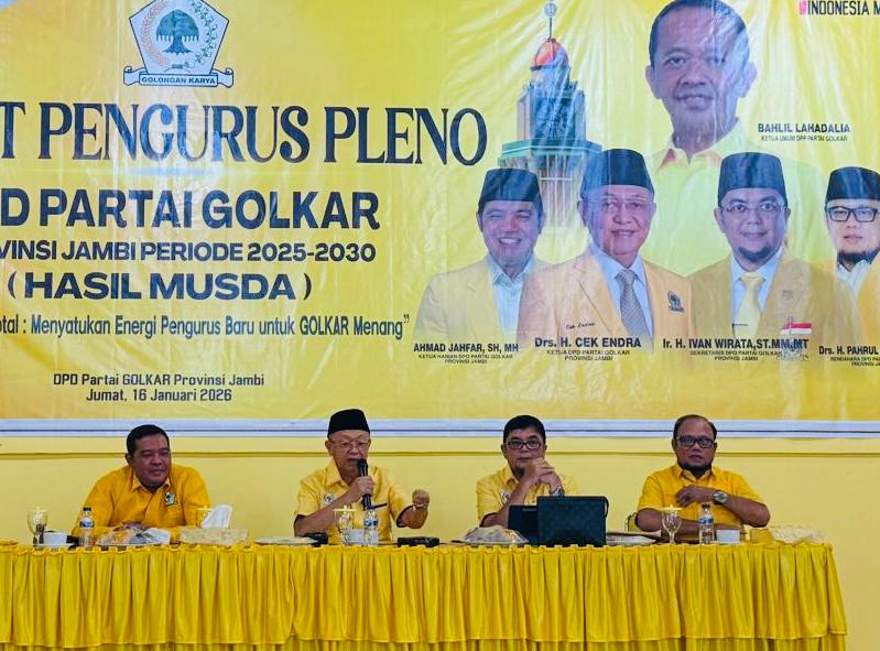 Konsolidasi Paska Musda, DPD I Golkar Jambi Gelar Rapat Pengurus
