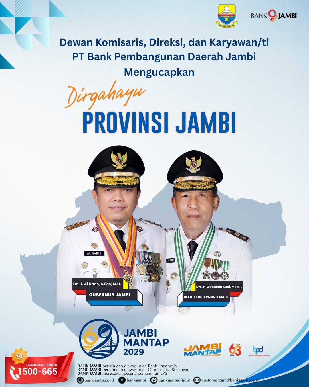 Bank Jambi Ucapkan Selamat HUT ke-69 Provinsi Jambi