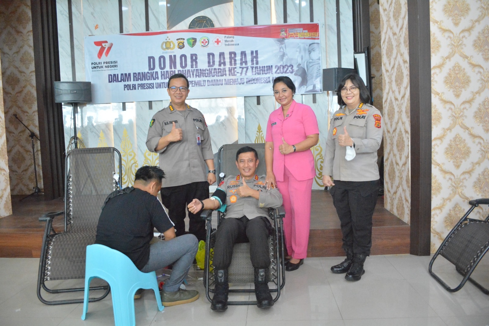 Sambut Hari Bhayangkara ke-77, Polda Jambi Gelar Kegiatan Donor Darah 