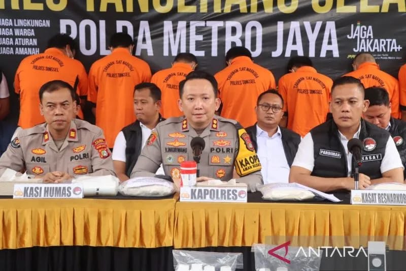 Polres Tangsel Ungkap Pabrik Tembakau Sintetis 21 KG 