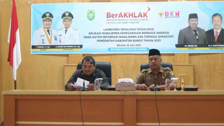  Simaster, Aplikasi Managemen Kepegawaian Pemda Bungo Resmi di Launching