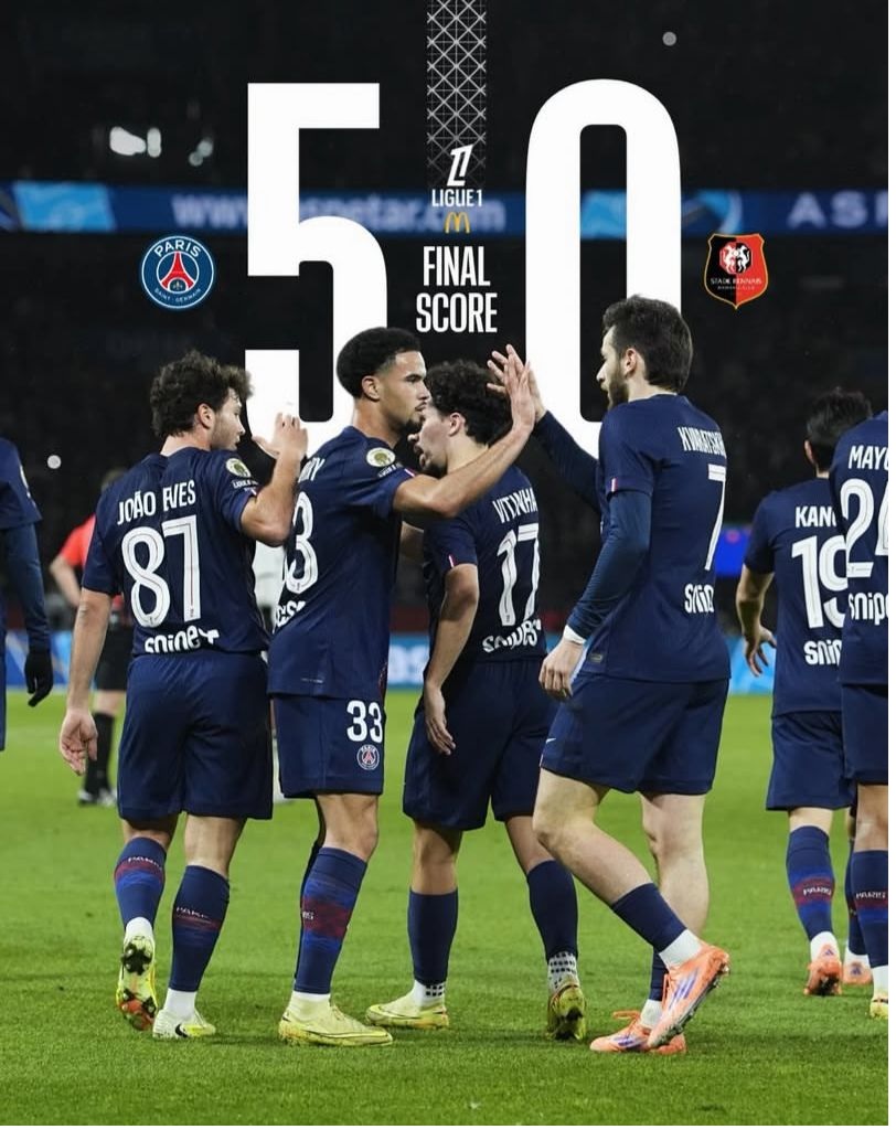 Tampil Ganas, PSG Bantai Rennes 5-0