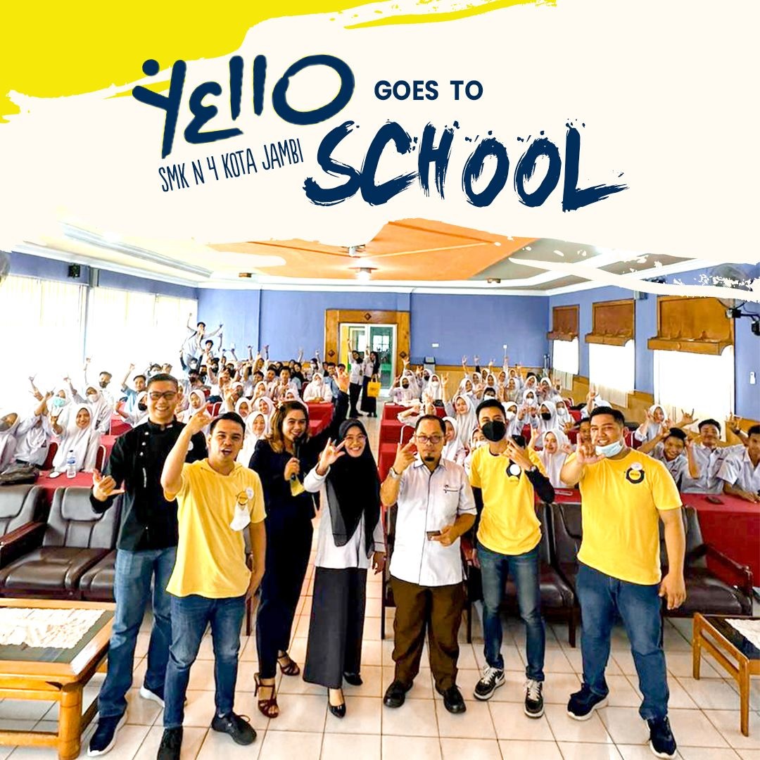 Yello Jambi Sosialisasikan Pengenalan Dunia kerja Terkini Lewat program Yello Goes to School ke SMK se-Kota Ja