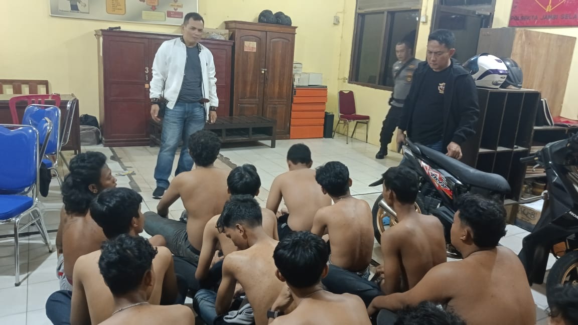Hendak Tawuran, 67 Pemuda Diamankan Tim Gabungan Polresta Jambi 