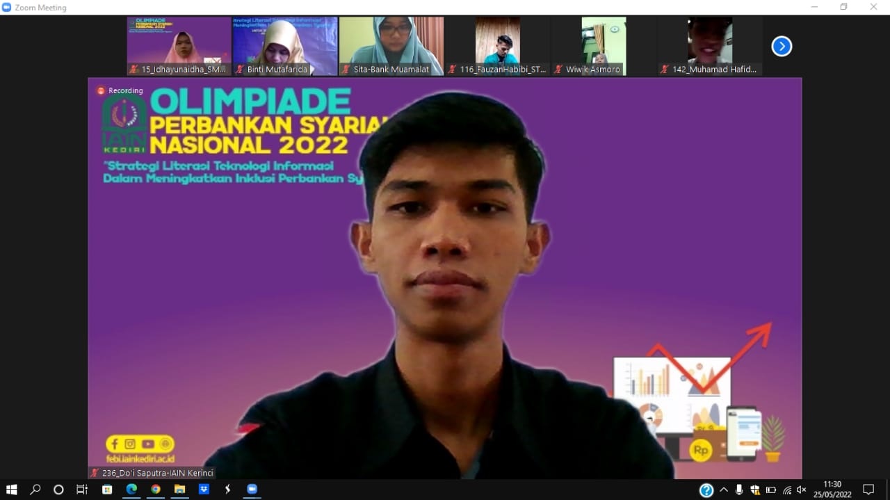 Mahasiswa PBS IAIN Kerinci Raih Peringkat Pertama Ajang Olimpiade Perbankan Syariah Nasional 2022