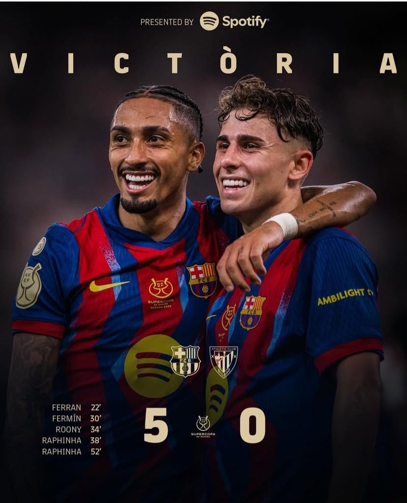 Bantai Athletic Club 5-0, Barcelona Melangkah Mulus ke Final Piala Super Spanyol