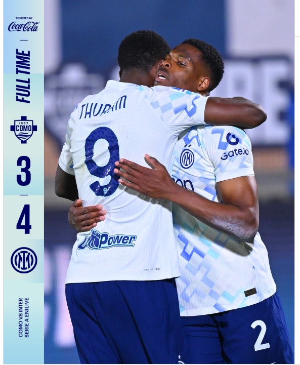 Menang Dramatis 4-3 Lawan Como 1907, Inter Milan Makin Dekat Scudetto