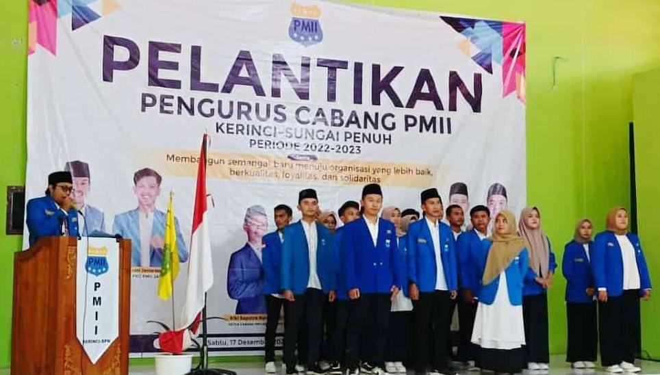 Pengurus PC-PMII Kerinci Sungai Penuh Periode 2022-2023 Resmi Dilantik