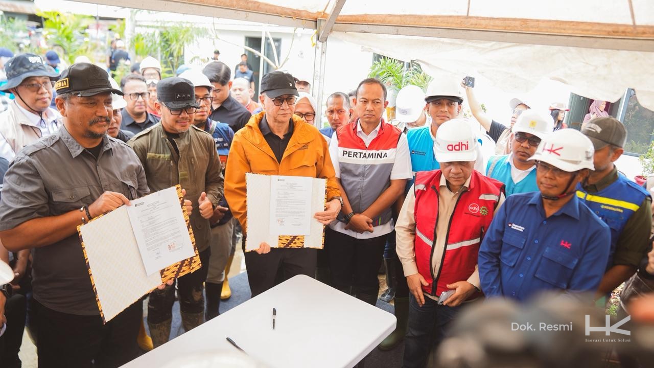 Danantara Indonesia Serahkan 600 Unit Huntara Kepada Pemkab Aceh Tamiang