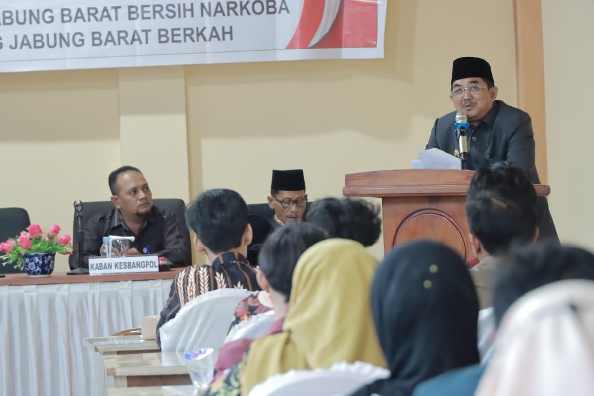 Bupati Tanjab Barat H. Anwar Sadat Buka Kegiatan Fasilitasi Pencegahan dan Pemberantasan Peredaran Narkotika