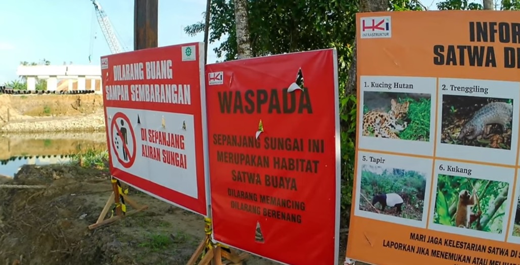 Awas! HKI Tempel Peringatan ‘Waspada Buaya’ di Lokasi Proyek Tol Padang-Pekanbaru, Sungainya Ngeri Kali