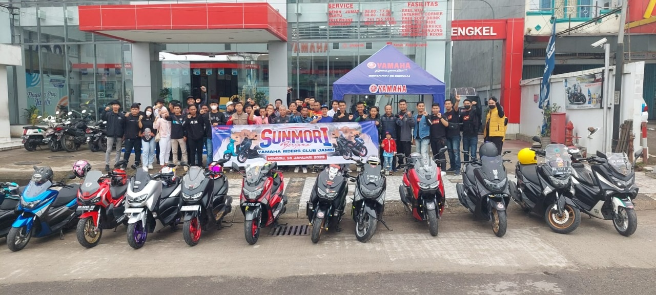 Yamaha Riders Club Jambi Ramaikan Sunmory Gabungan Dalam Rangkaian Hut Provinsi Jambi ke 66