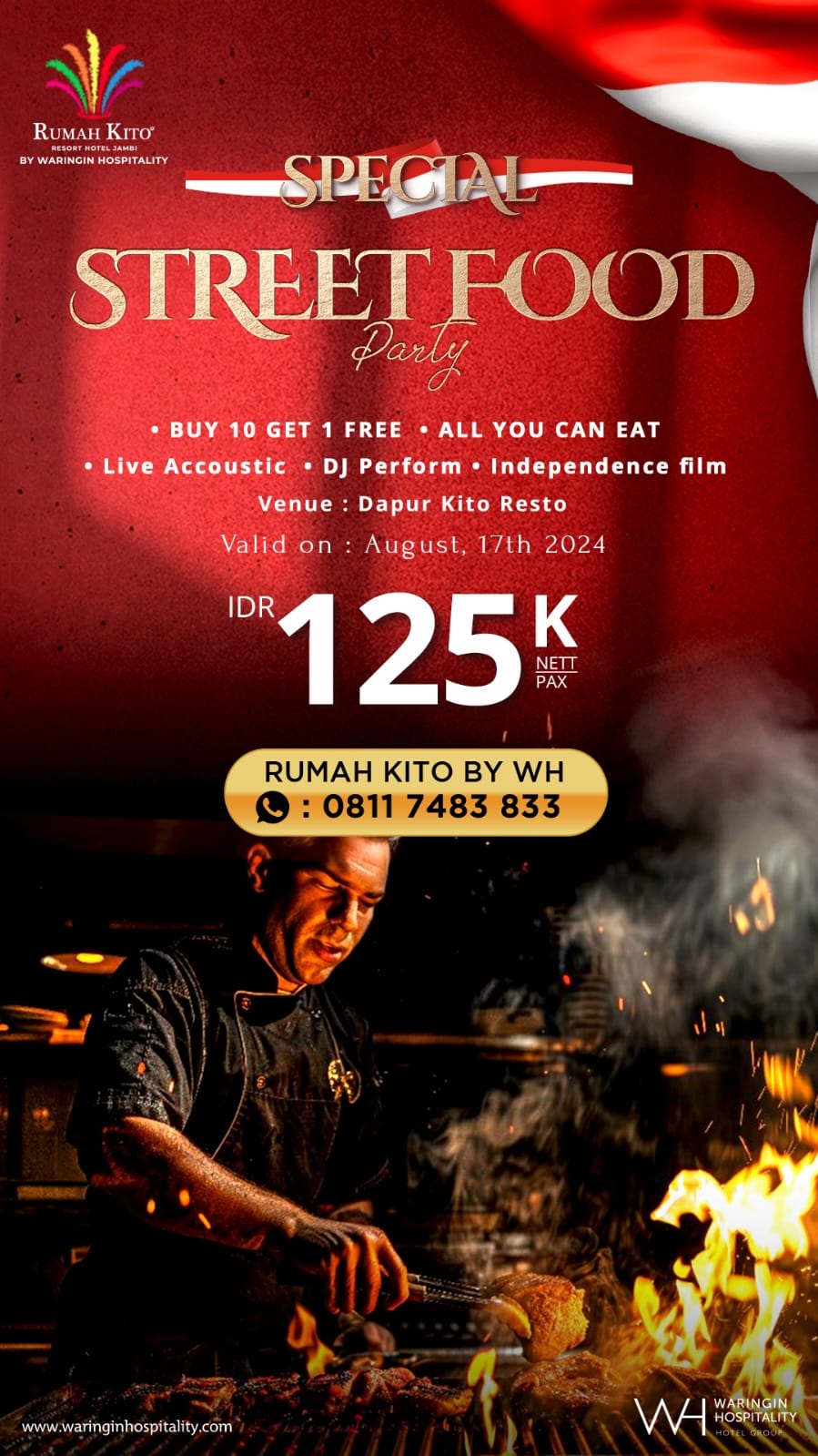 Nikmati 79 Menu Hanya di Street Food Rumah Kito Resort Hotel Jambi