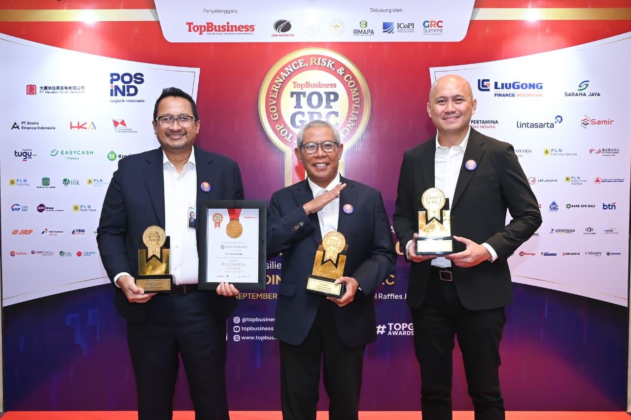 Jasa Raharja Raih 4 Penghargaan TOP GRC Awards, Perkuat Implementasi Tata Kelola, Manajemen Risiko, Kepatuhan