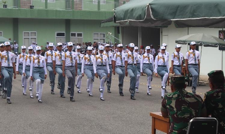 Semarak HUT TNI Ke-79 Korem 04/Gapu Gelar Lomba PBB Tingkat SLTA sederajat 