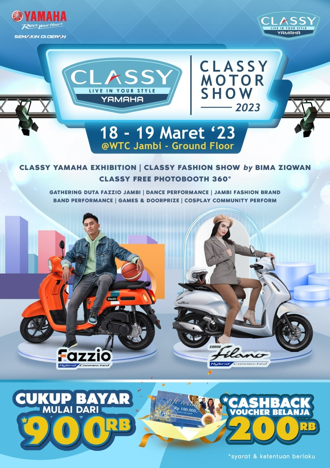 Yamaha Classy Motor Show 2023 Akan Hadir di Mall WTC Jambi di Weekend Ini