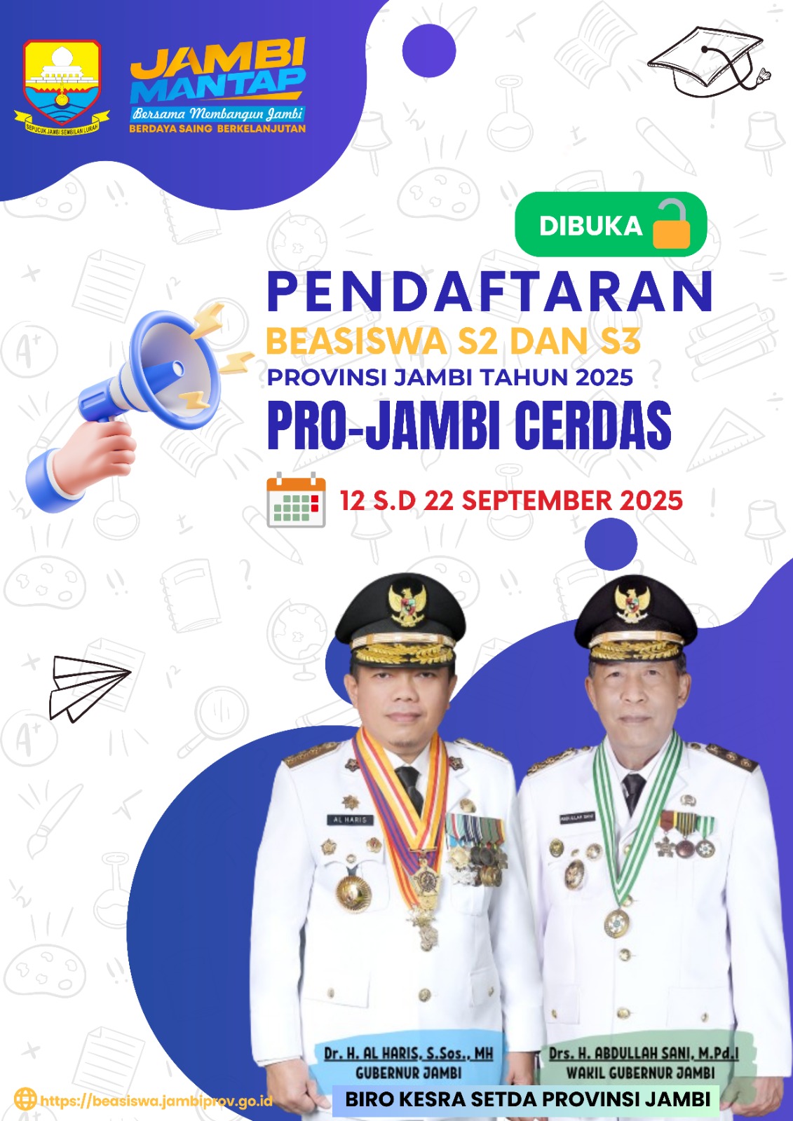 Beasiswa Mahasiswa S2 dan S3 Pemprov Jambi Dibuka Hingga 22 September 2025, Ini Persyaratannya