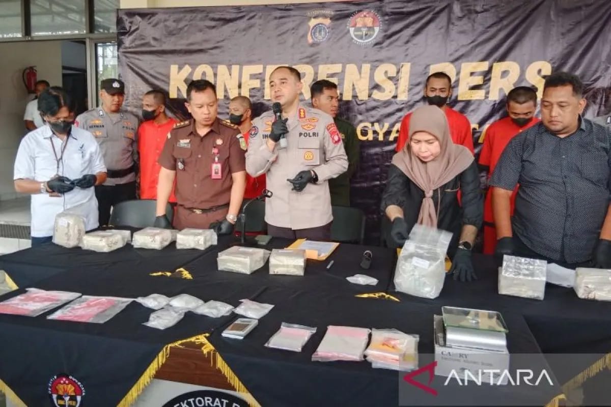 Polisi Bongkar Peredaran 10 kg Sabu Jaringan DIY-Jatim