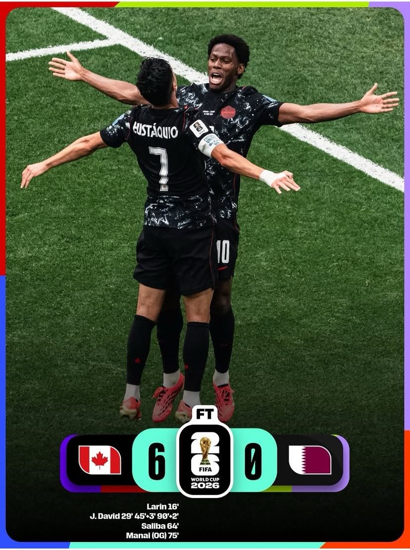 Kanada Tampil Superior, Hajar Qatar 6-0