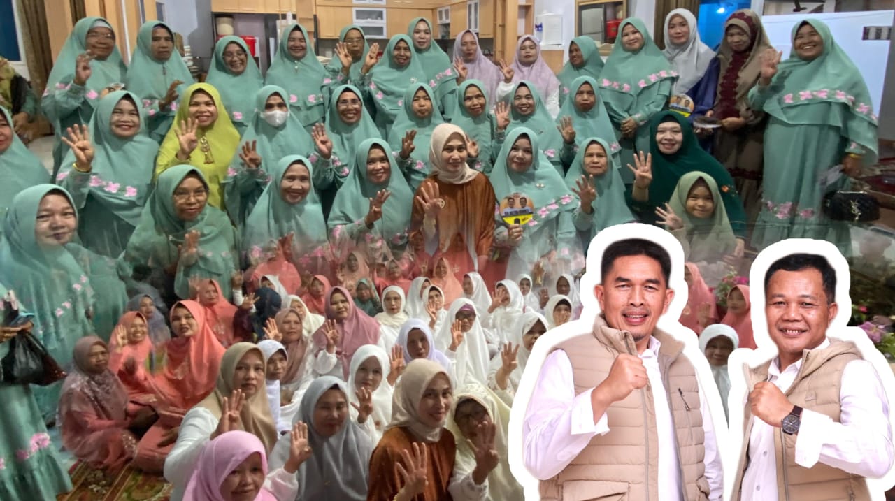 Ratusan Ibu-Ibu Padati Pengajian Bersama Hj Prima Erita, Siap Beri Dukungan untuk Deri-Aswanto