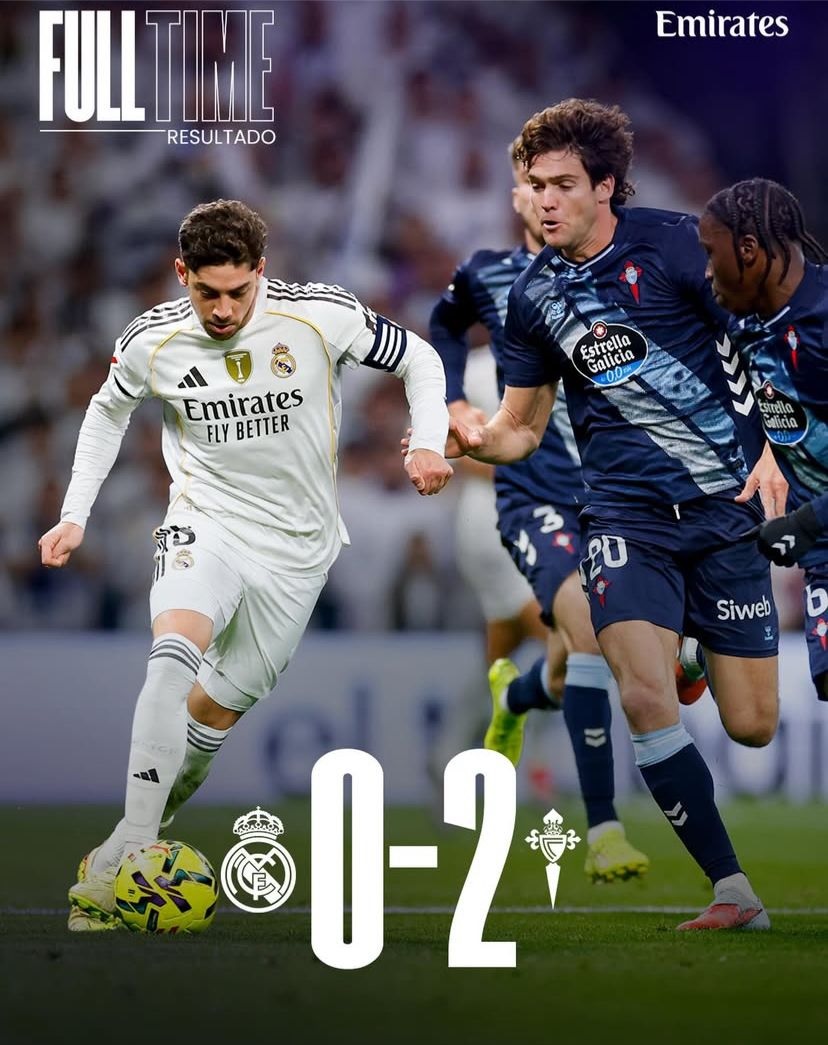  Celta Vigo Hajar Real Madrid 2-0 di Bernabeu