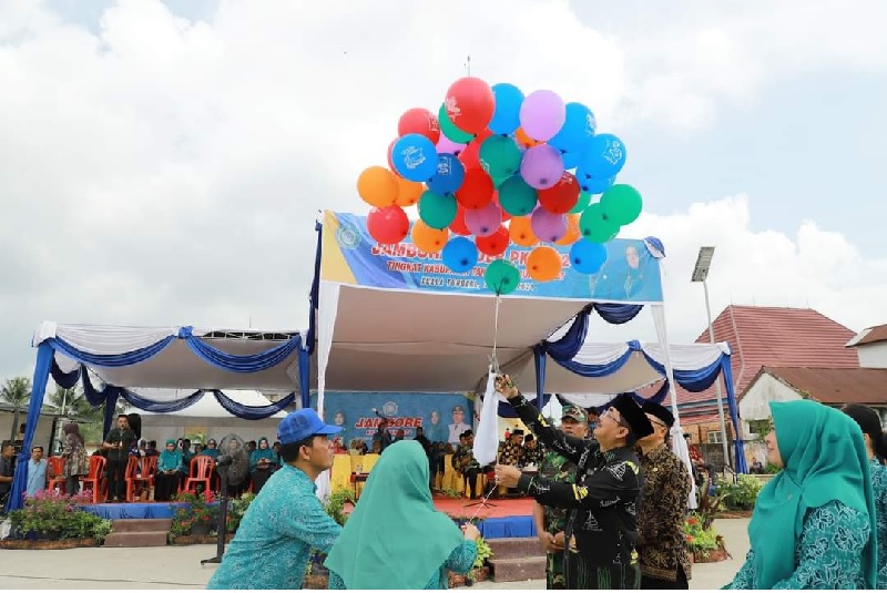 Bupati H. Anwar Sadat Resmi buka Jambore Kader PKK Tingkat Kabupaten Tanjabbar