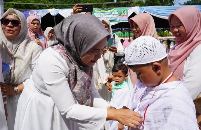 Ribuan Anak TK di Merangin Ikuti Peragaan Manasik Haji