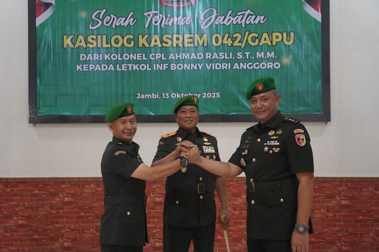 Danrem 042/Gapu : Jabatan Adalah Amanah, Laksanakan dengan Dedikasi dan Tanggung Jawab