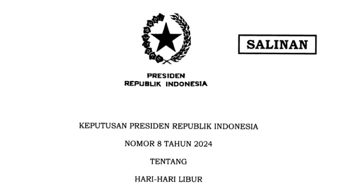  Total Ada 16 Hari Libur Selama Tahun 2024, Ini Tanggalnya 