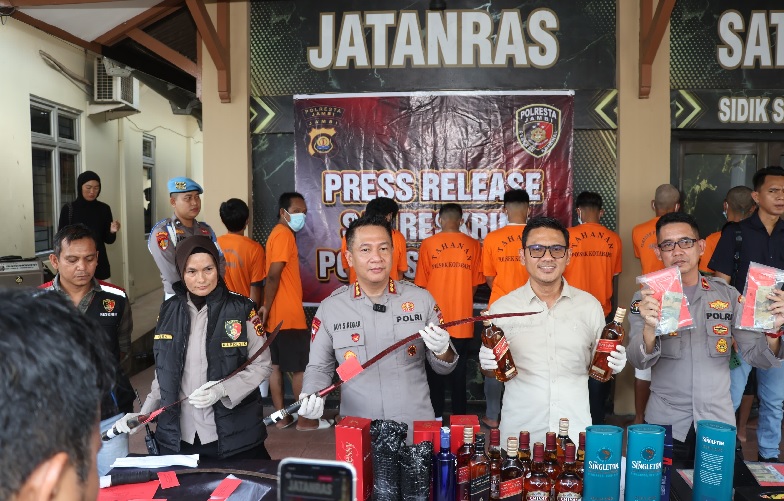 Judol, Genk Motor Hingga Jukir Terjaring Razia Pekat Polresta Jambi