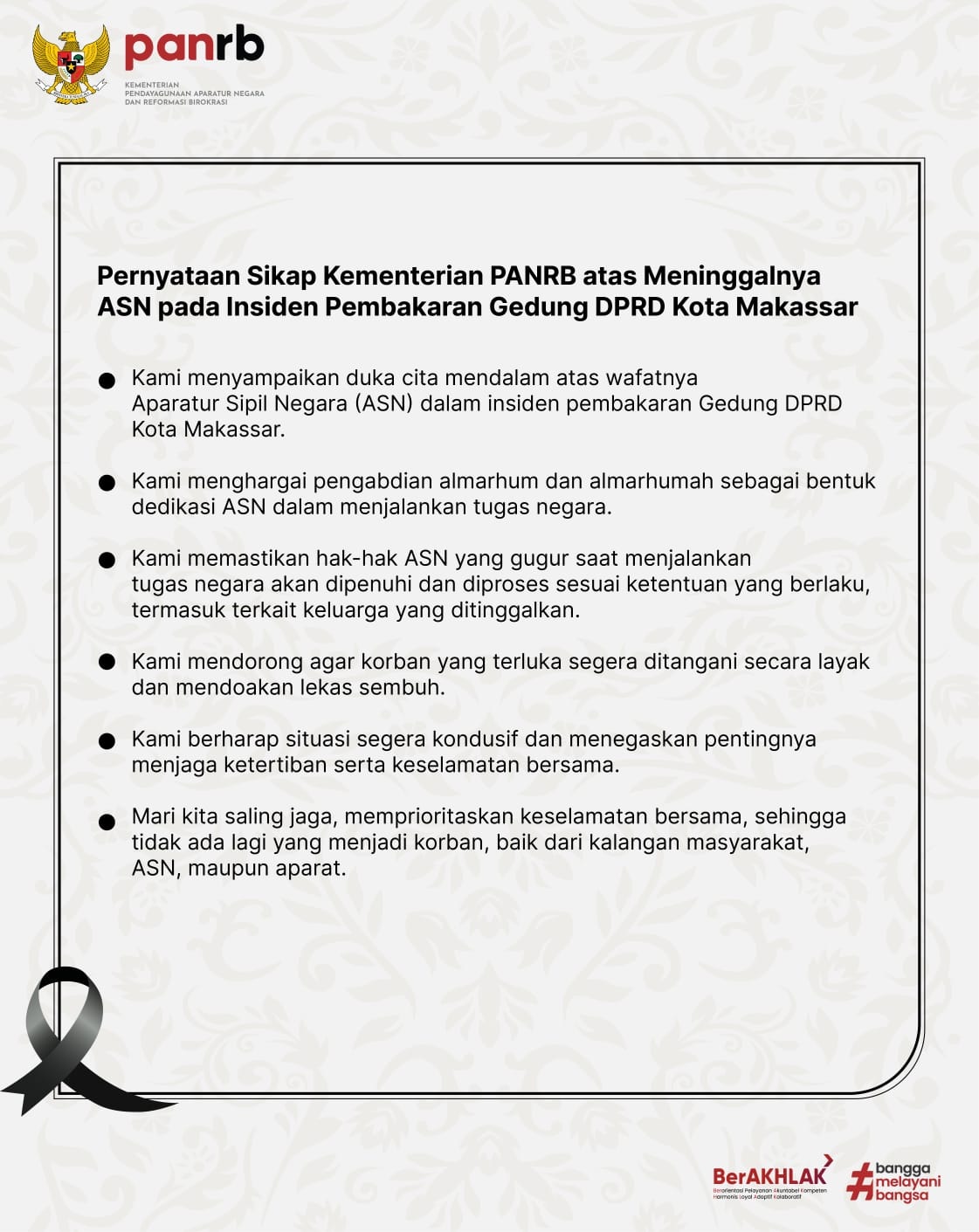 3 ASN Wafat dalam Tragedi Pembakaran Gedung DPRD di Makassar, Ini Pernyataan Menteri PANRB