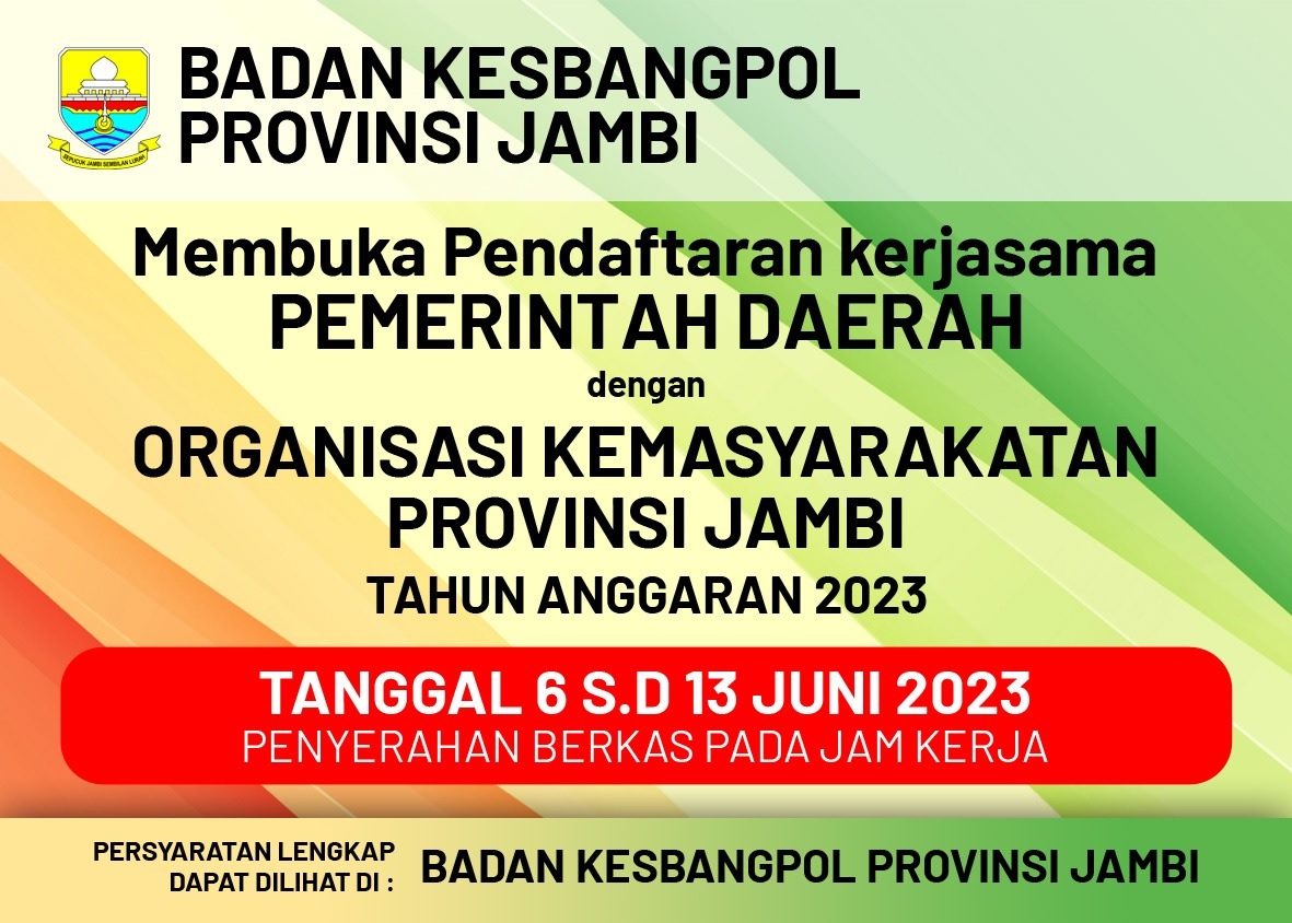 Pemerintah Provinsi Jambi Buka Kesempatan Kerjasama Dengan Ormas